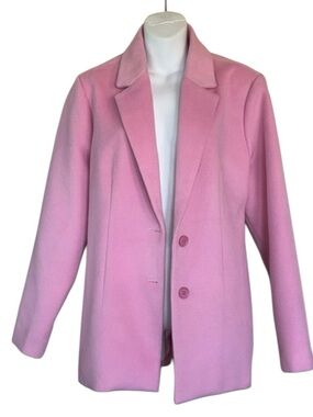 Boston Proper Classic Blazer, Women's L, Soft Pink, Buttons, Notch Collar. EUC